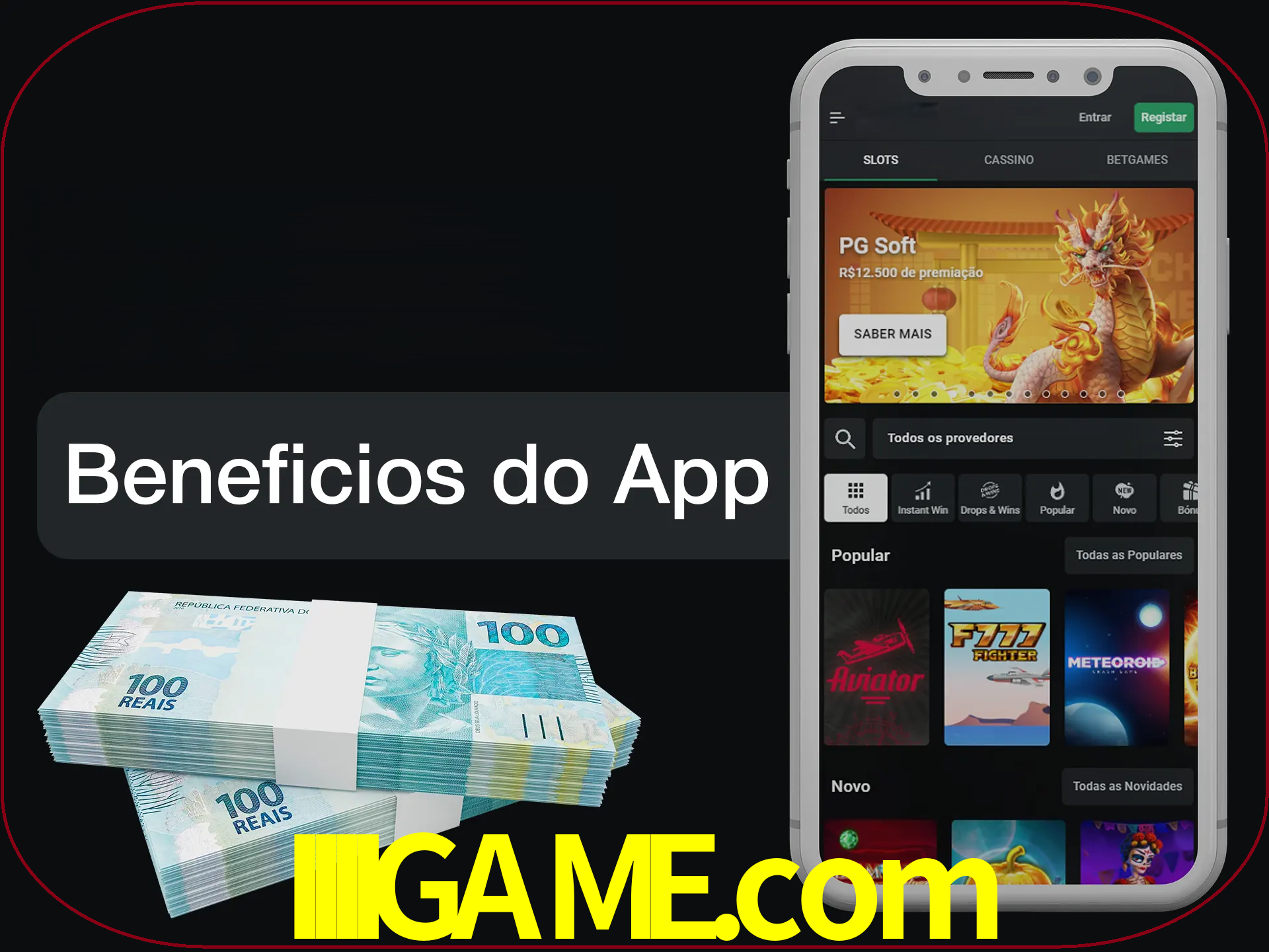 Obtenha todos os benefícios usando o aplicativo.