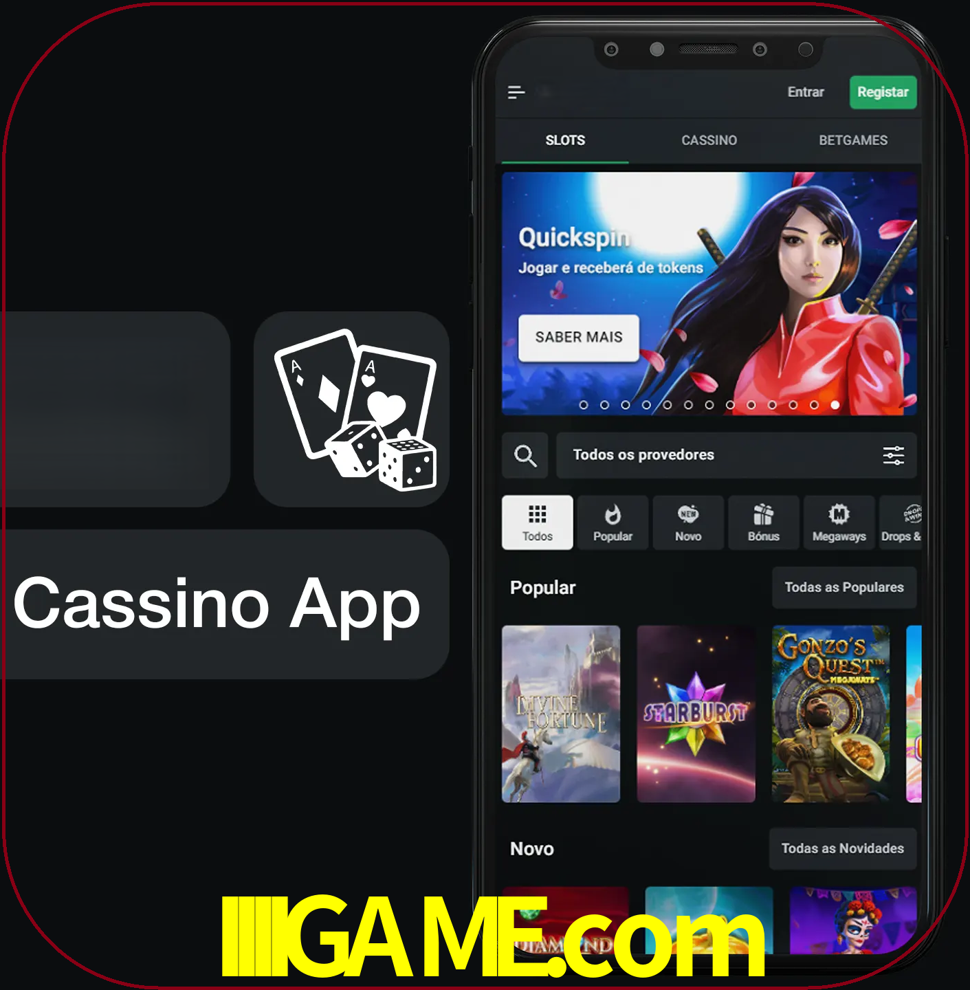 Jogue jogos de cassino e ganhe.