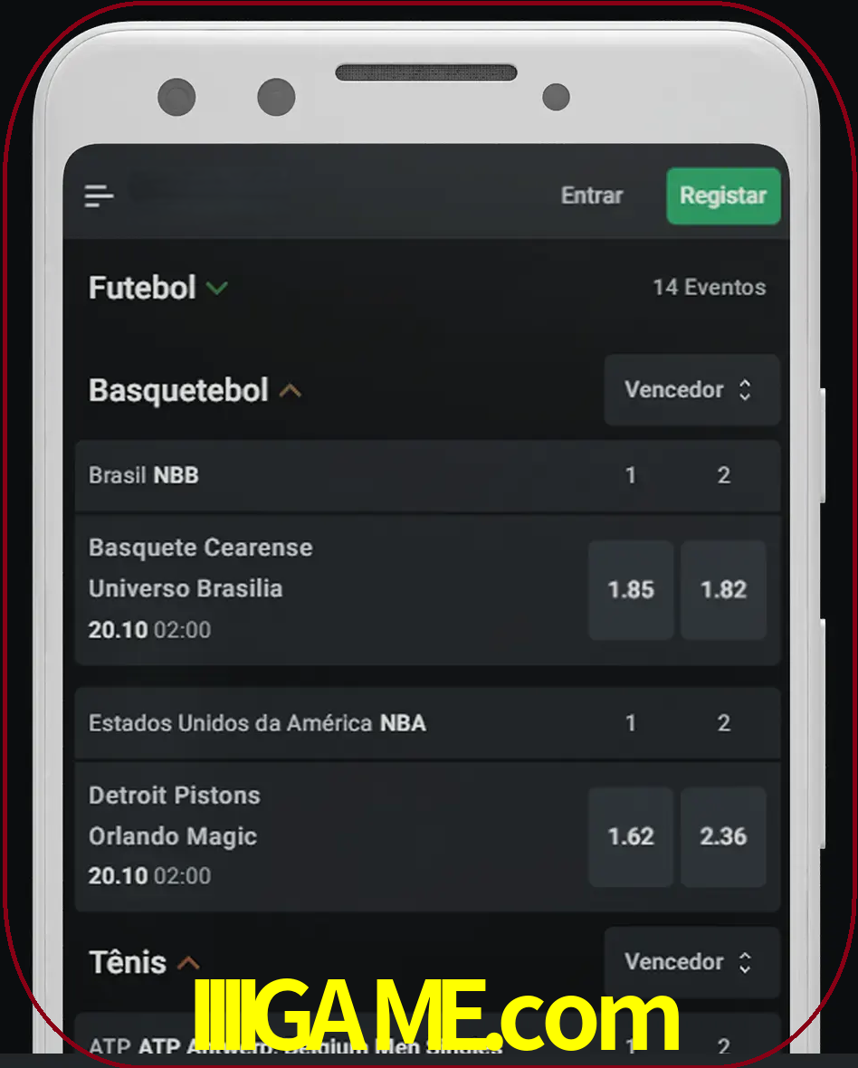 Aposte e assista aos esportes em formato ao vivo.