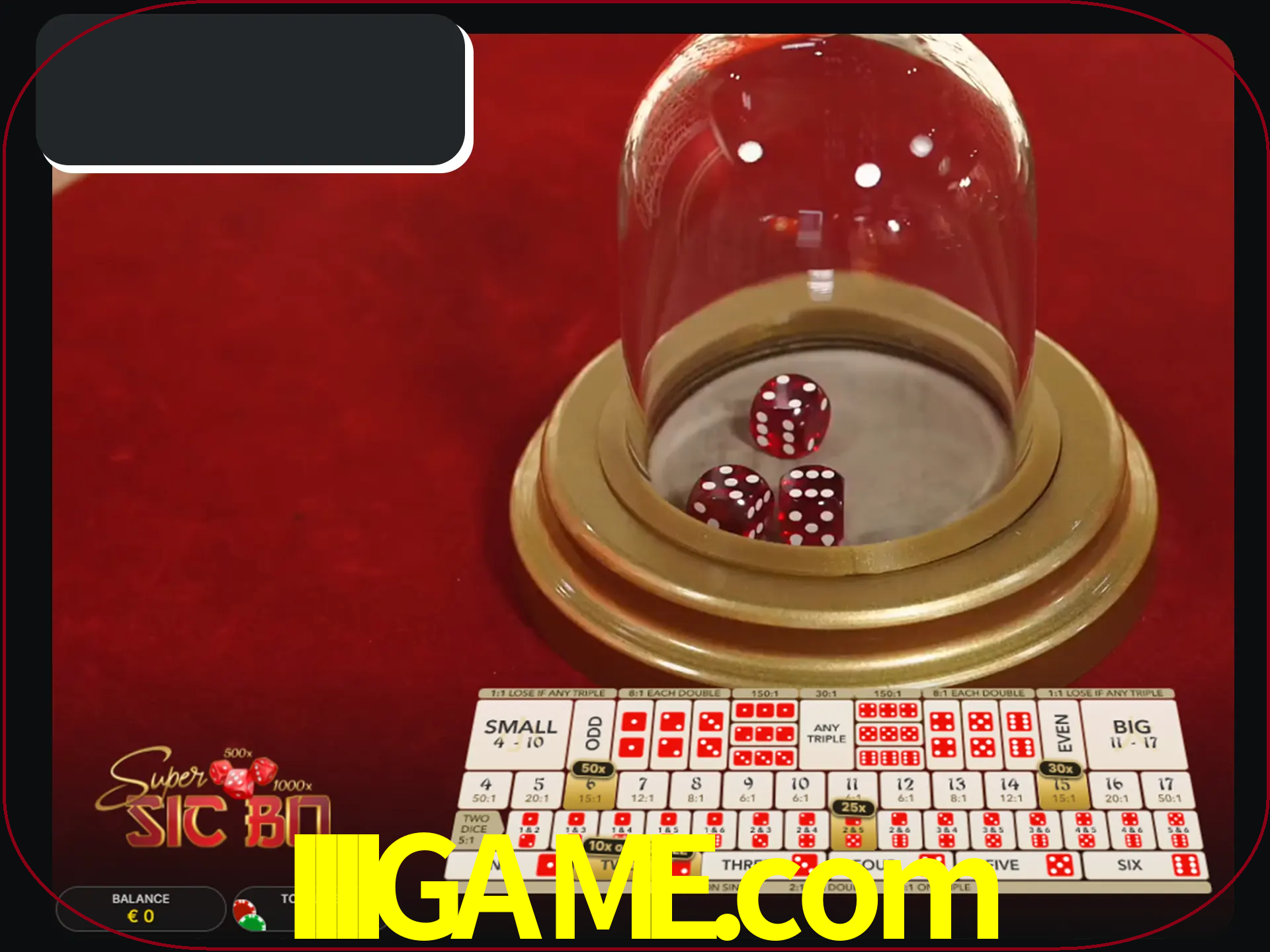 Deixe os dados ao seu lado nos jogos da Sic Bo.