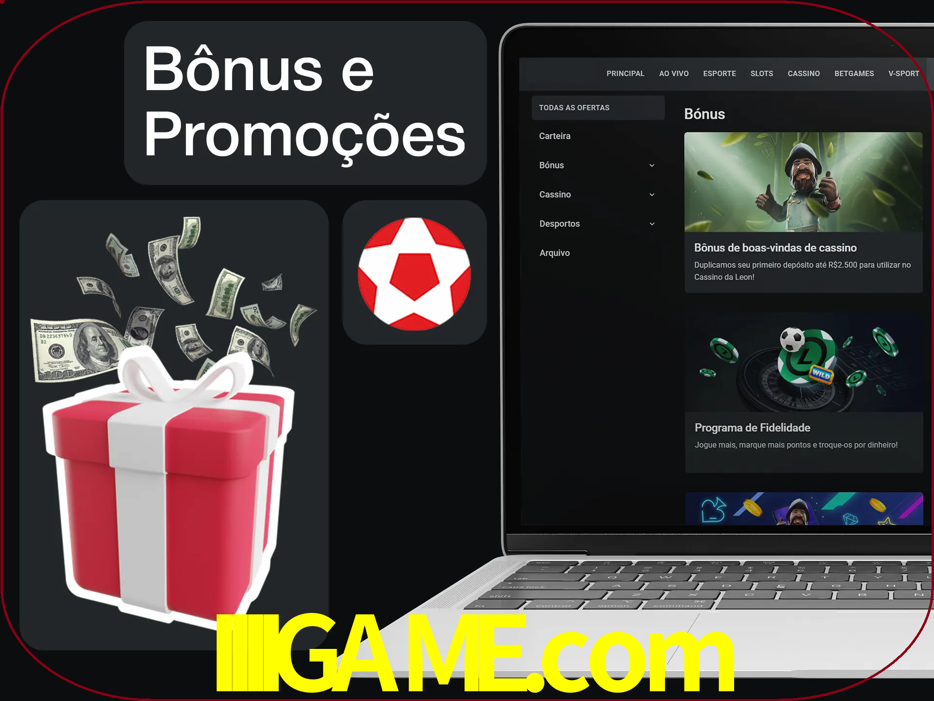 Verifique se há novos bônus e promoções.