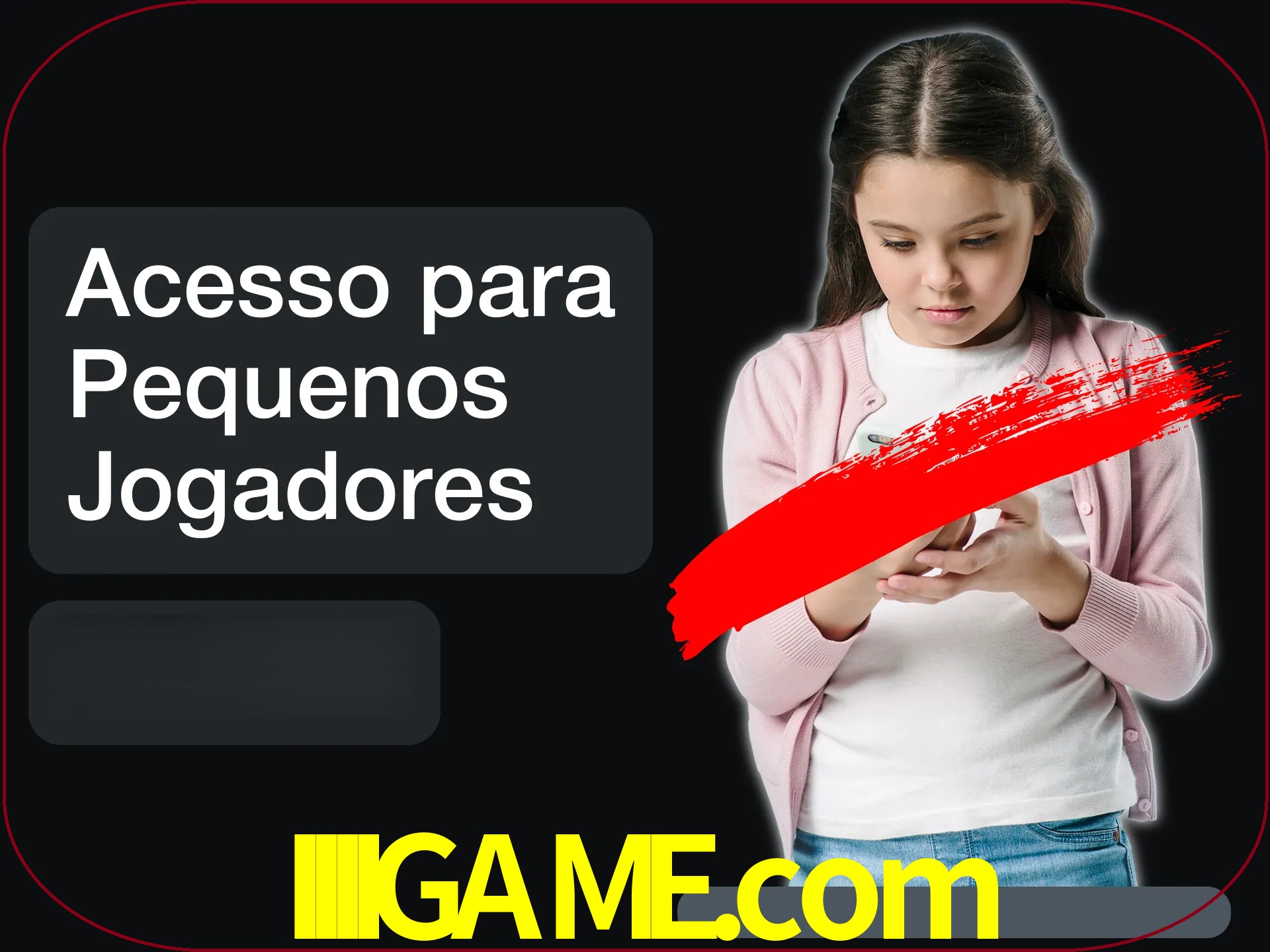 As crianças não podem jogar jogos de cassino.